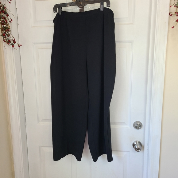 Southern Lady Woman's Elastic Waist Pull Up Pants, Size: 20W Color: Black - Picture 1 of 11